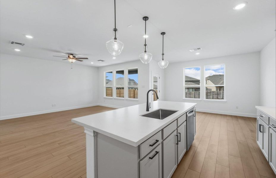 Furnished interior view inside a new home in Horizon Lake, Leander (Image 7).