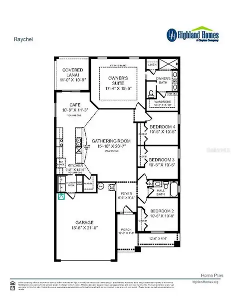 2D floor plan layout of this home in Vista Trace, Belleview, FL (Image 2).