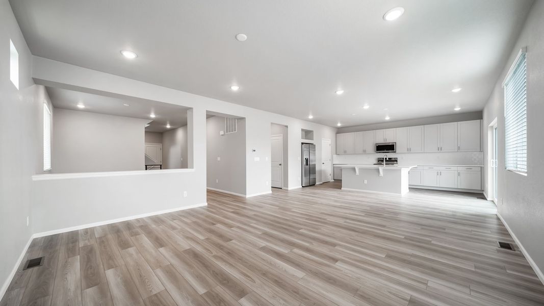 Spacious, unfurnished interior of a new home in Reunion, Commerce City (Image 16). Spacious, unfurnished interior of a new home in Reunion, Commerce City (Image 16).