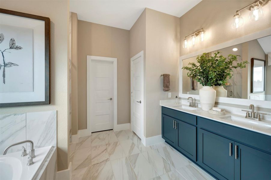Furnished interior view inside a new home in Sorella, Tomball (Image 12). Furnished interior view inside a new home in Sorella, Tomball (Image 12).