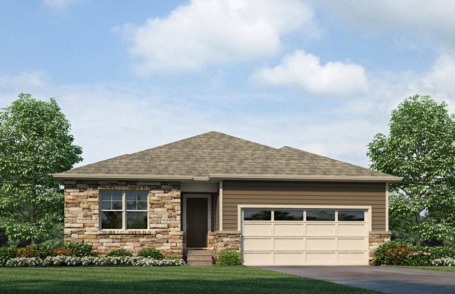 Representative exterior photo of a completed home built from the Chatham by D.R. Horton in Timberleaf, Thornton, CO (Image 2).