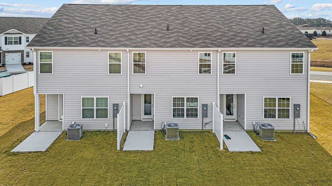 Representative exterior details of a home built from the Maywood by D.R. Horton in The Townes at Ridgewood Farms, Winterville (Image 3).