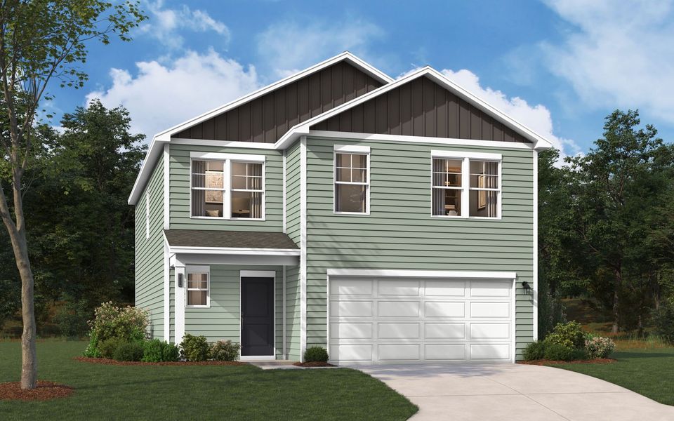 Representative exterior photo of a completed home built from the Frazier by Stanley Martin Homes in Essence at Bent Creek Village, Thomson, GA (Image 64). Representative exterior photo of a completed home built from the Frazier by Stanley Martin Homes in Essence at Bent Creek Village, Thomson, GA (Image 64).