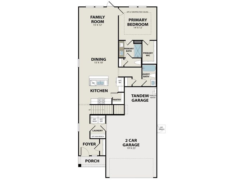 2D floor plan layout for the The Rio Grande I by Davidson Homes LLC in Lakes at Black Oak, Magnolia, TX (Image 3). 2D floor plan layout for the The Rio Grande I by Davidson Homes LLC in Lakes at Black Oak, Magnolia, TX (Image 3).