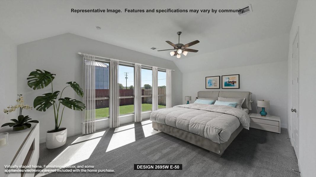 Furnished interior view inside a new home in Elyson 55', Katy (Image 4). Furnished interior view inside a new home in Elyson 55', Katy (Image 4).