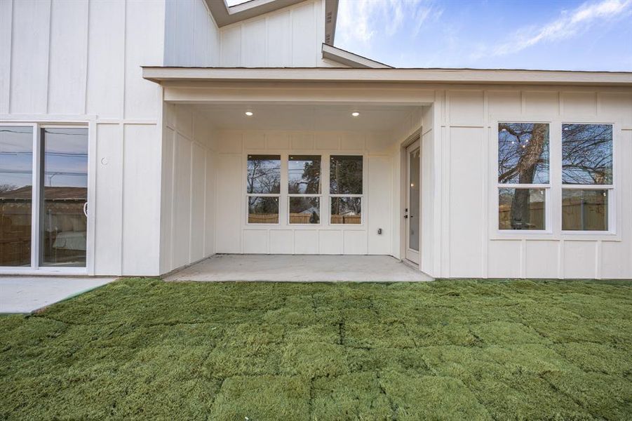 Exterior details and patio area of a home in , Fort Worth (Image 2). Exterior details and patio area of a home in , Fort Worth (Image 2).
