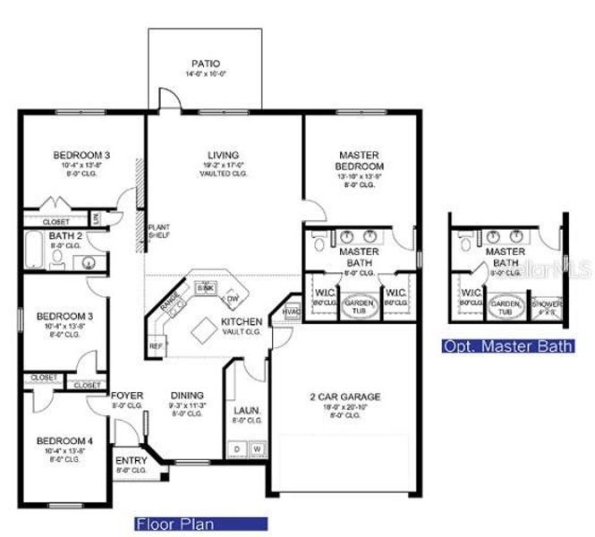 2D floor plan layout of this home in Poinciana - Polk County, Poinciana, FL (Image 1). 2D floor plan layout of this home in Poinciana - Polk County, Poinciana, FL (Image 1).