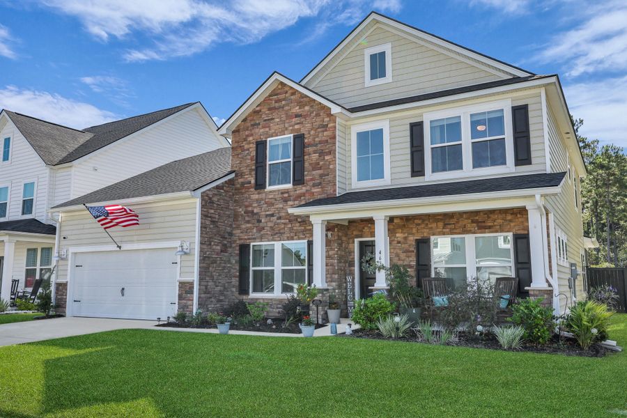 Front exterior of a new home in , Summerville, SC, highlighting curb appeal (Image 20). Front exterior of a new home in , Summerville, SC, highlighting curb appeal (Image 20).