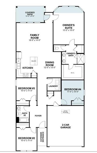 2D floor plan layout of this home in Heritage, Dripping Springs, TX (Image 2). 2D floor plan layout of this home in Heritage, Dripping Springs, TX (Image 2).