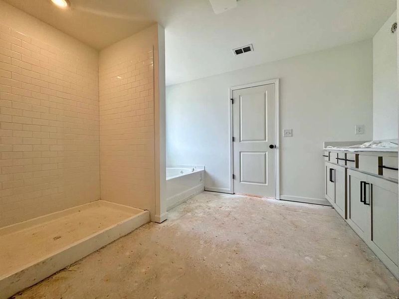 Primary Bathroom featuring Artisan Collection Finishes Construction Progress