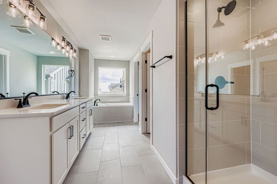 Furnished interior view inside a new home in Sterling Ranch 40s, Colorado Springs (Image 11). Furnished interior view inside a new home in Sterling Ranch 40s, Colorado Springs (Image 11).