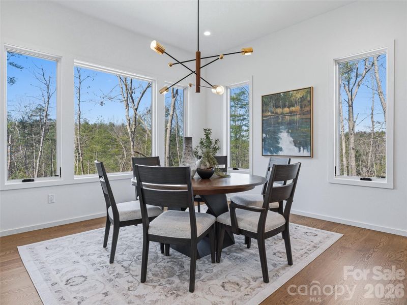 Furnished interior view inside a new home in , Asheville (Image 38).