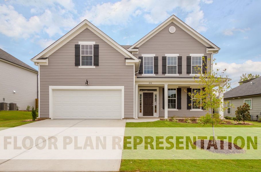 Representative exterior photo of a completed home built from the Dublin by Ivey Homes in Tillery Park, Grovetown, GA (Image 14).