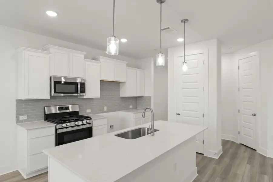 Furnished interior view inside a new home in Center 45, Round Rock (Image 5). Furnished interior view inside a new home in Center 45, Round Rock (Image 5).