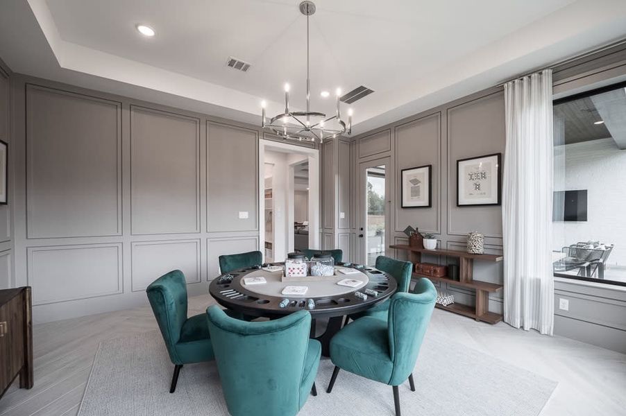 Representative furnished interior of a home built from the Carignan by Tri Pointe Homes in Legacy Grove, Montgomery (Image 37).
