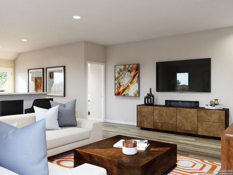 Furnished interior view inside a new home in Applewhite Meadows, San Antonio (Image 8). Furnished interior view inside a new home in Applewhite Meadows, San Antonio (Image 8).