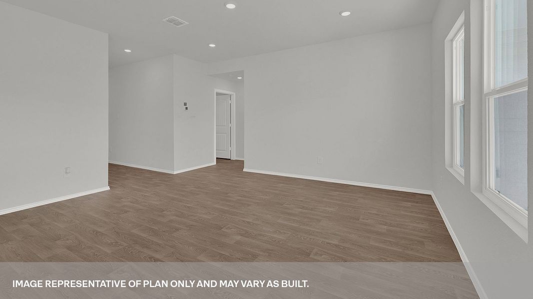 Representative unfurnished interior of a home built from the The Bellvue by D.R. Horton in Arroyo Ranch, Seguin (Image 23). Representative unfurnished interior of a home built from the The Bellvue by D.R. Horton in Arroyo Ranch, Seguin (Image 23).