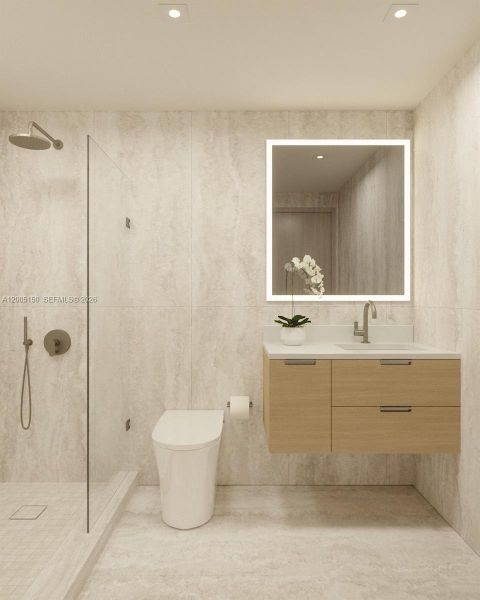 Furnished interior view inside a new home in , Miami Beach (Image 18).