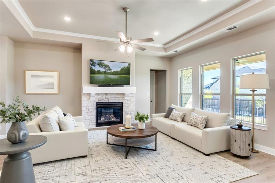 Furnished interior view inside a new home in Ladera at the Reserve, Mansfield (Image 6).