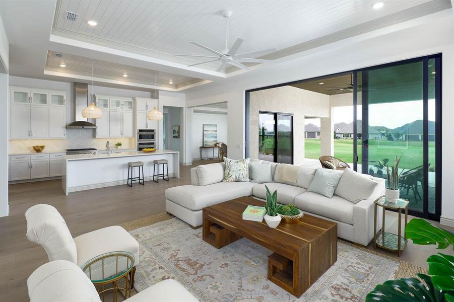 Furnished interior view inside a new home in Robson Ranch Texas, Denton (Image 7). Furnished interior view inside a new home in Robson Ranch Texas, Denton (Image 7).