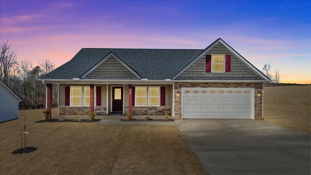 Representative exterior photo of a completed home built from the Brentwood by Enchanted Homes in Mills Gin, Campobello, SC (Image 2).