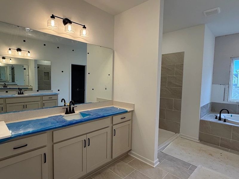 Primary Bath featuring the AW Collection® Artisan - A blend of artisan textures and calm, grounding colors. Primary Bath featuring the AW Collection® Artisan - A blend of artisan textures and calm, grounding colors.