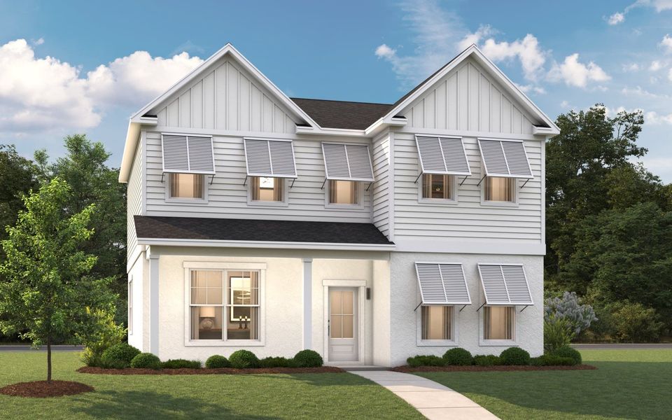 Representative exterior photo of a completed home built from the The Lamonte by Stanley Martin Homes in Compass Pointe, Apollo Beach, FL (Image 7).