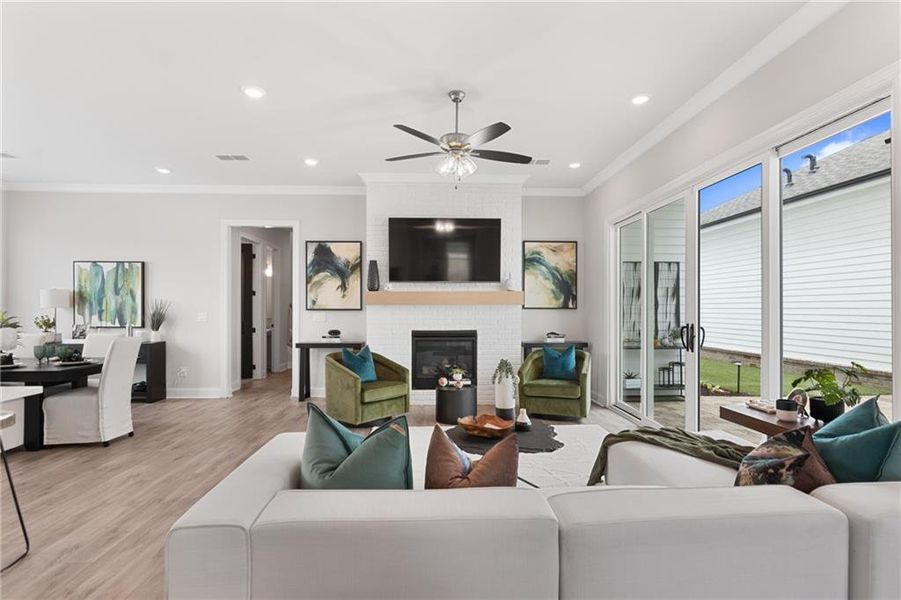 Furnished interior view inside a new home in Promenade at Sawnee Village, Cumming (Image 10). Furnished interior view inside a new home in Promenade at Sawnee Village, Cumming (Image 10).