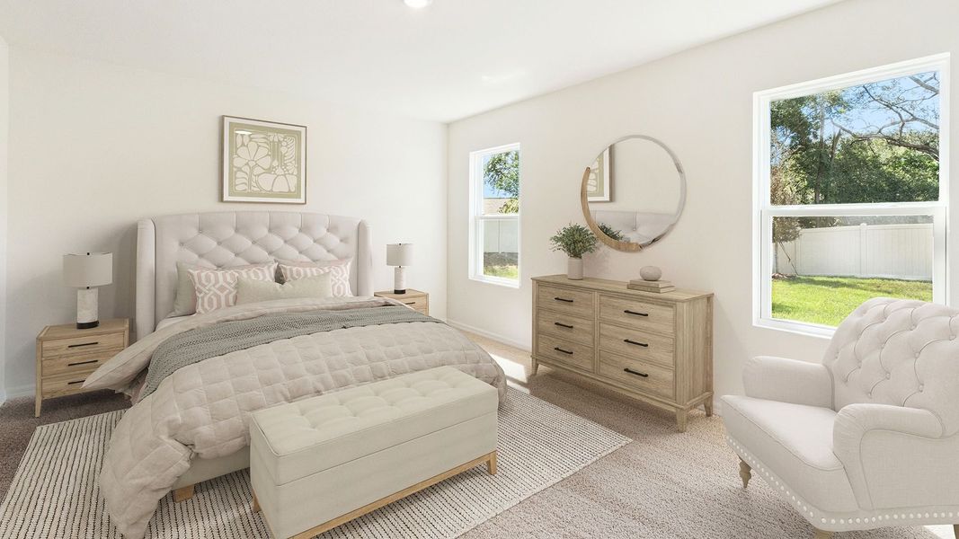 Representative furnished interior of a home built from the Madison by D.R. Horton in Harmony West, St. Cloud (Image 7).