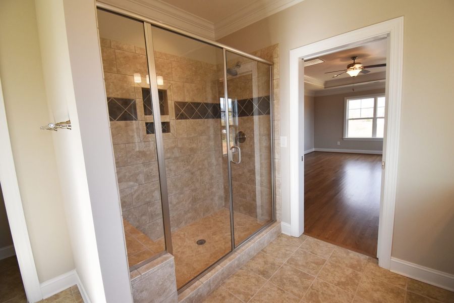 Representative furnished interior of a home built from the Lancaster by Keystone Homes NC in Preserve at Carriage Cove, Oak Ridge (Image 8).