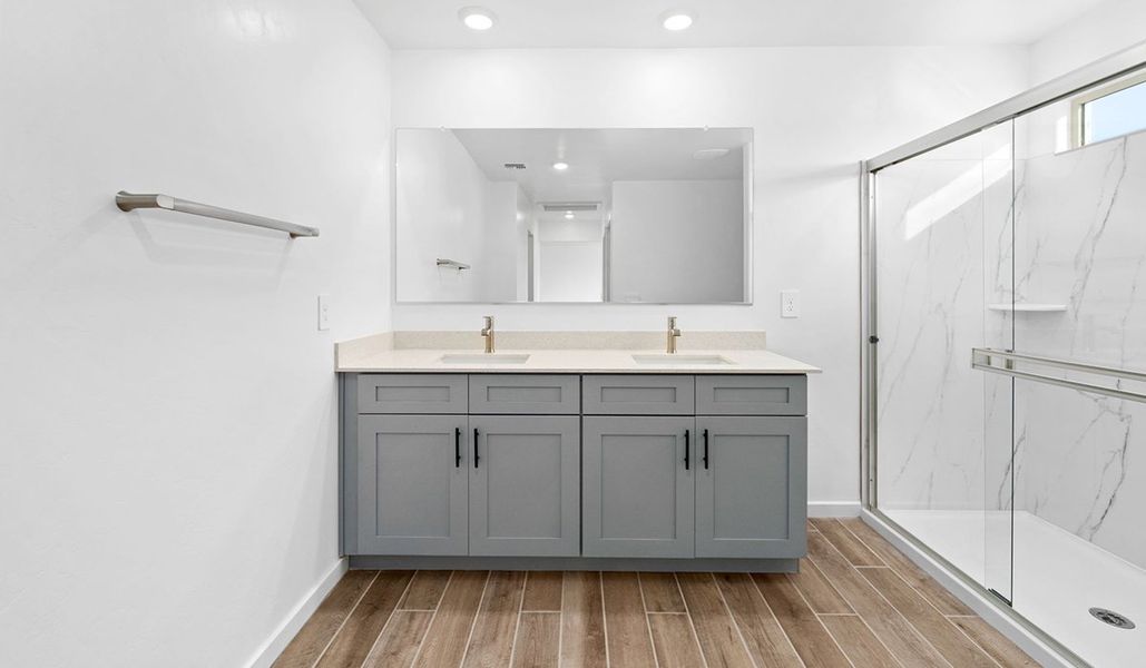 Furnished interior view inside a new home in The Oasis at Rocking K, Vail (Image 17).