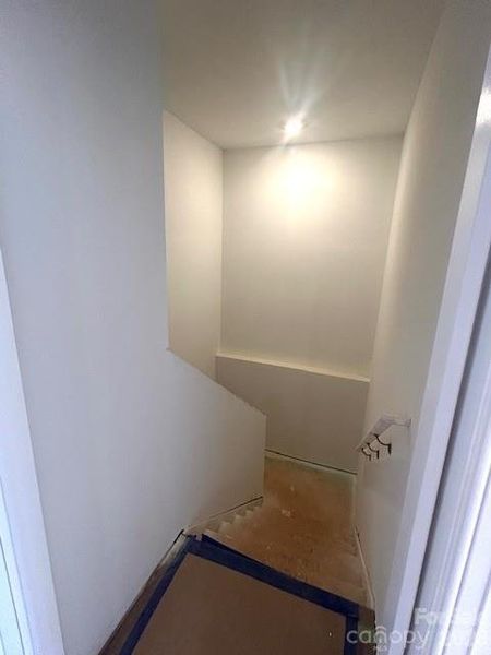 Stairs going down to the basement