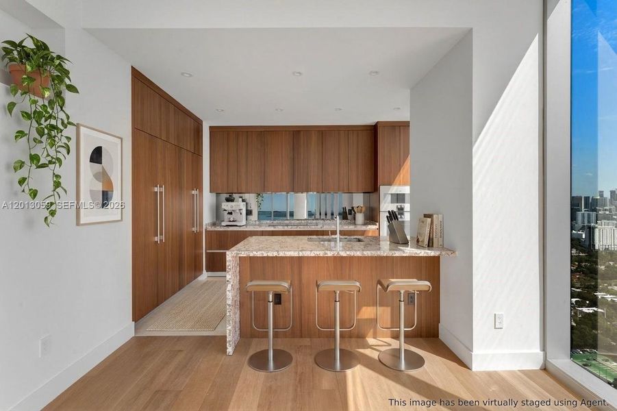 Furnished interior view inside a new home in , Miami (Image 10).