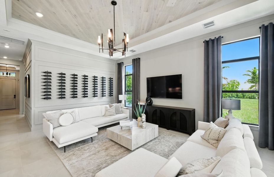 Furnished interior view inside a new home in The Reserve at Eastpointe, Palm Beach Gardens (Image 5). Furnished interior view inside a new home in The Reserve at Eastpointe, Palm Beach Gardens (Image 5).