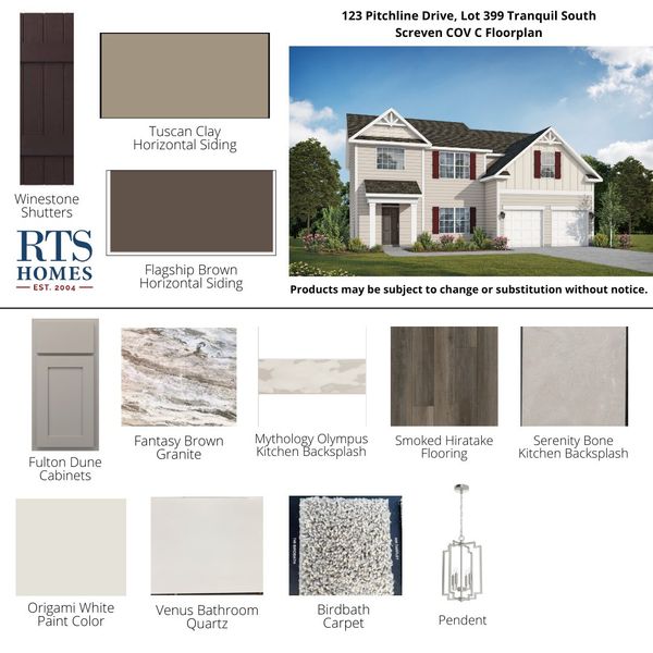 2D floor plan layout of this home in Tranquil South, Hinesville, GA (Image 4).