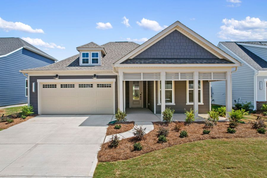 Front exterior of a new home in Carolina Riverside, Belmont, NC, highlighting curb appeal (Image 21).