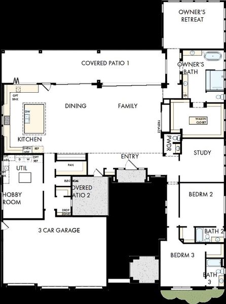 2D floor plan layout of this home in Storyrock, Scottsdale, AZ (Image 2).