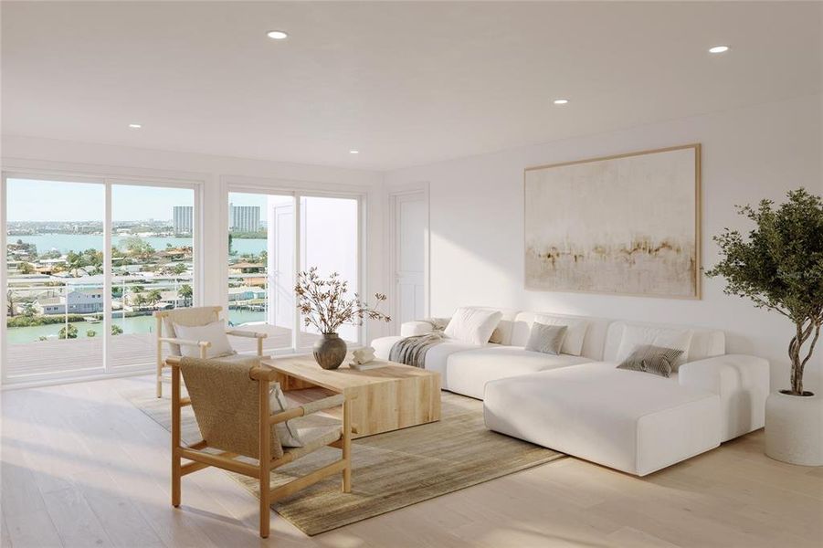 Furnished interior view inside a new home in , St. Petersburg (Image 3).