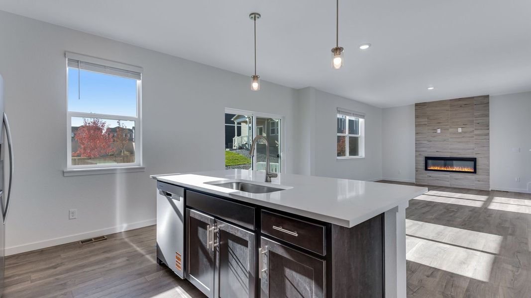 Furnished interior view inside a new home in Trails at Crowfoot, Parker (Image 7).