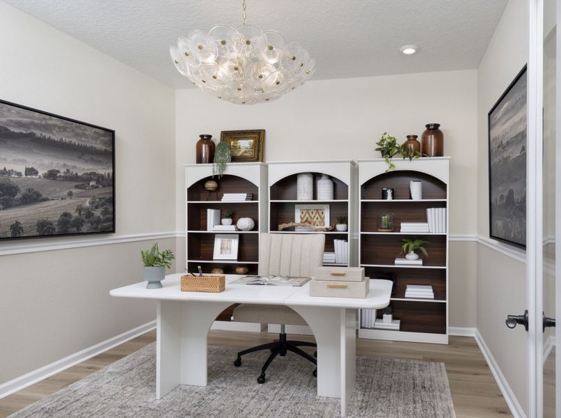 Furnished interior view inside a new home in RiverTown - WaterSong, St. Johns (Image 11).