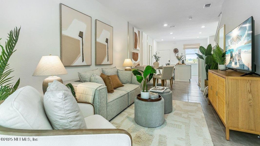 Furnished interior view inside a new home in Cordera Townhomes, St. Augustine (Image 6).
