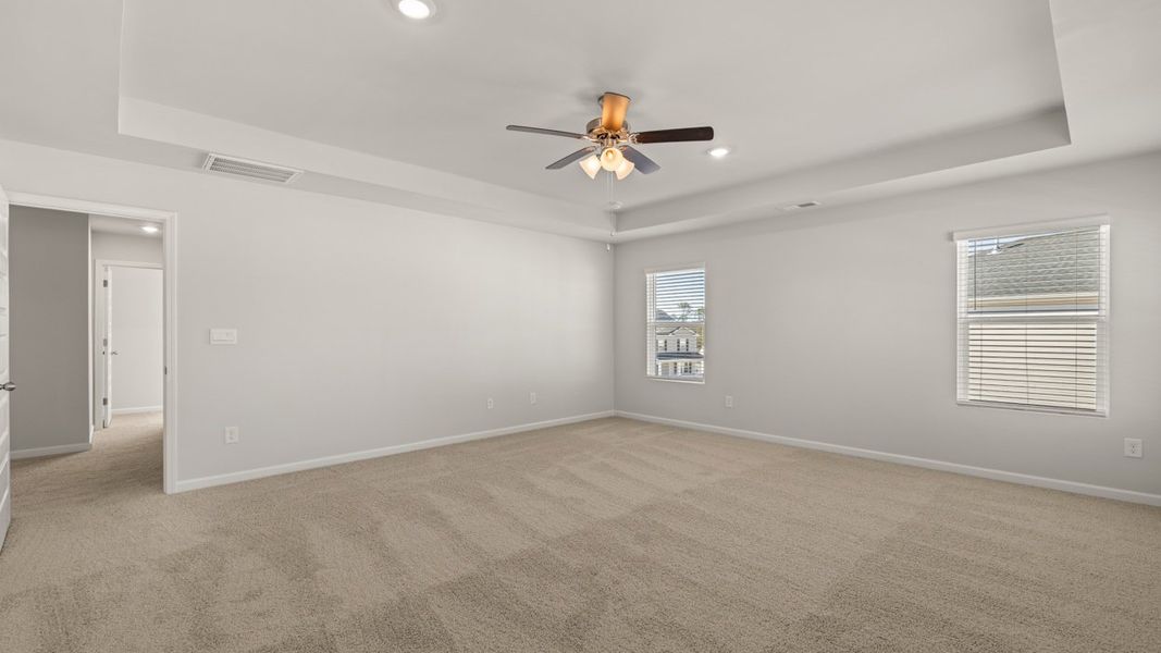 Representative unfurnished interior of a home built from the Mansfield by D.R. Horton in Southwind Village, Evans (Image 28).