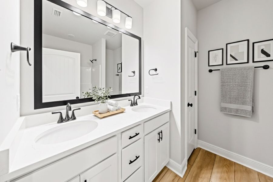 Front exterior of a new home in Young Oaks, Crestview, FL, highlighting curb appeal (Image 18).