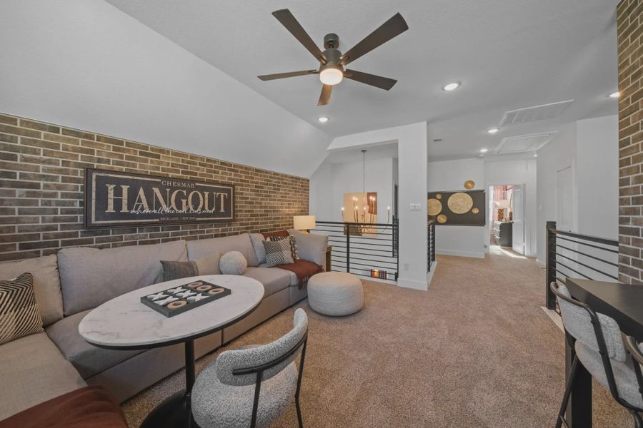 Representative furnished interior of a home built from the Rivercrest by Chesmar Homes in Brookewater 60's, Rosenberg (Image 30).