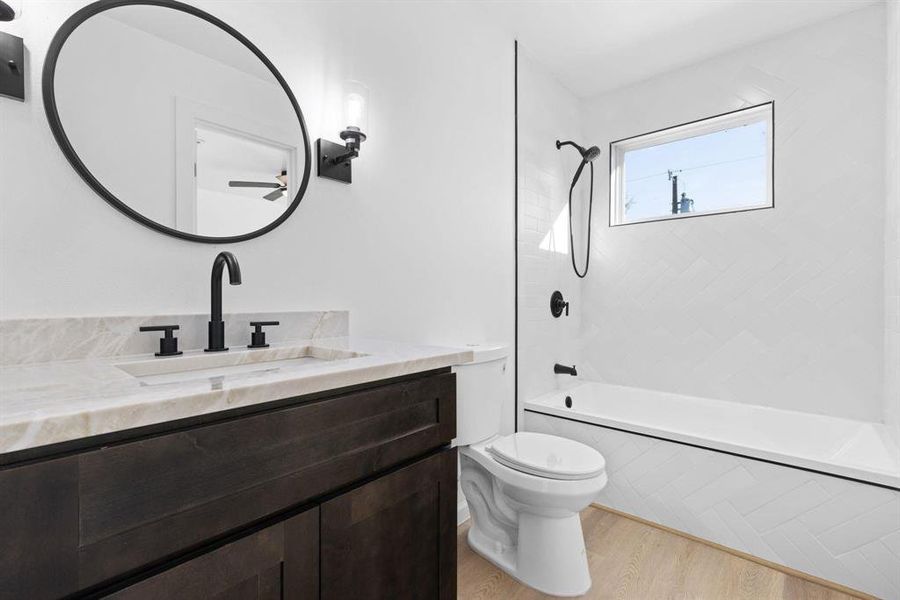 Furnished interior view inside a new home in , Dallas (Image 11).