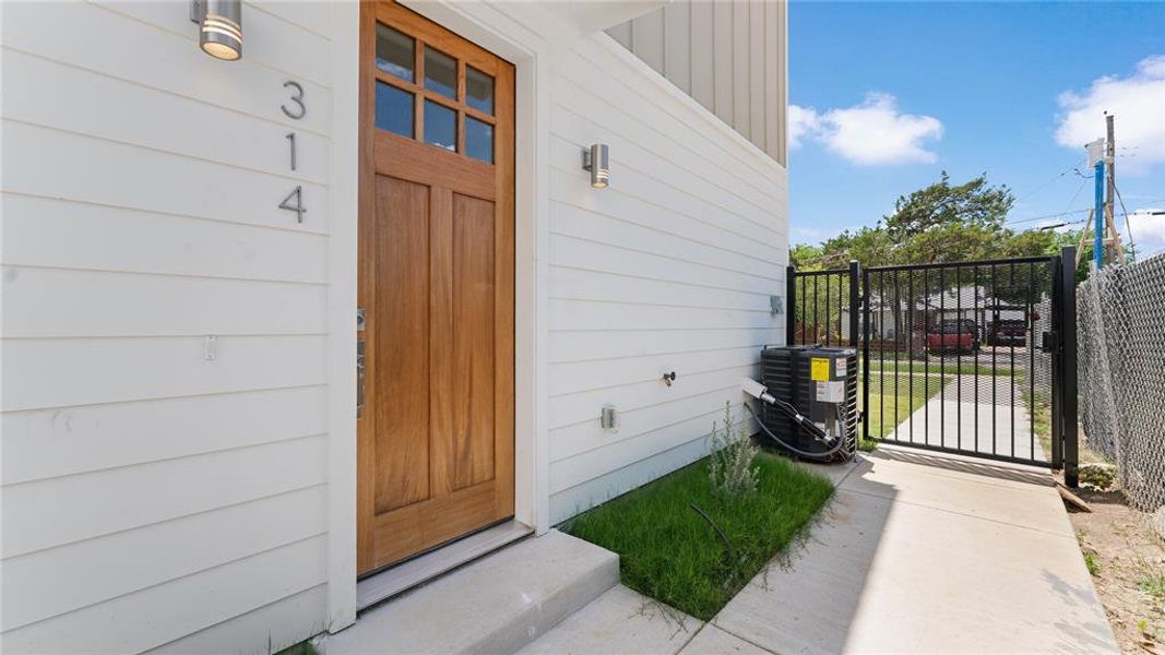 Exterior details and patio area of a home in , Dallas (Image 1). Exterior details and patio area of a home in , Dallas (Image 1).