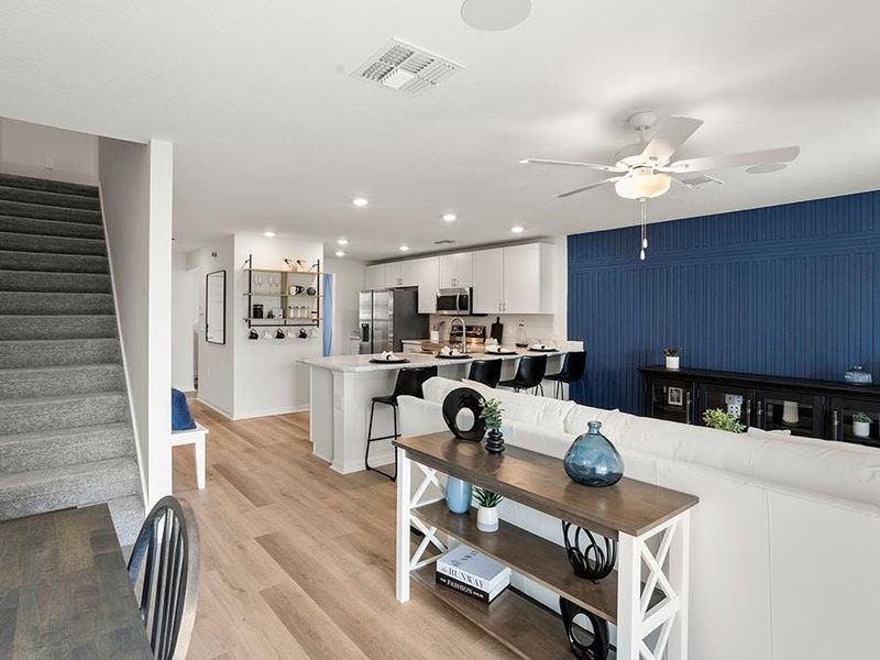 The 2-story Catalina features a desirable open living area - Catalina townhome by Highland Homes The 2-story Catalina features a desirable open living area - Catalina townhome by Highland Homes