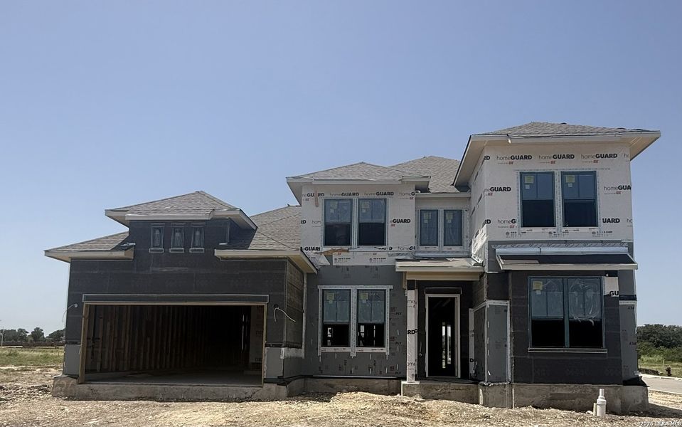In-progress construction of a new home in Buffalo Crossing, Cibolo, TX (Image 8).