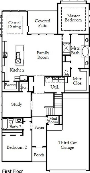 2D floor plan layout for the Dumont by Coventry Homes in Trinity Falls, McKinney, TX (Image 4). 2D floor plan layout for the Dumont by Coventry Homes in Trinity Falls, McKinney, TX (Image 4).