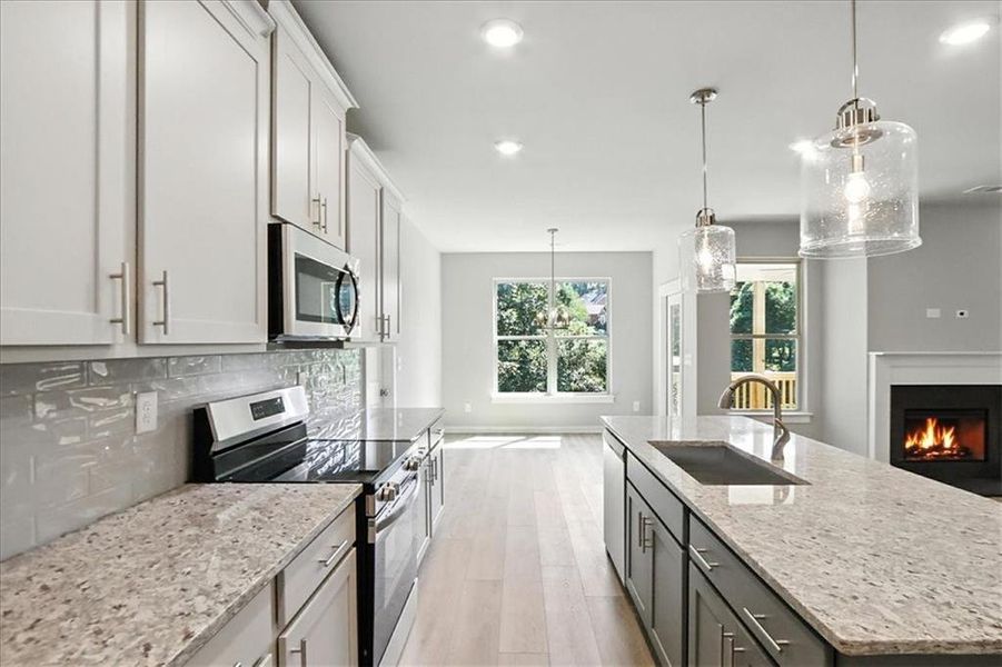 Furnished interior view inside a new home in Traditions of Braselton, Jefferson (Image 8).